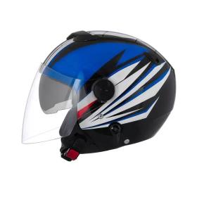 Capacete Pro Tork New Atomic Super Bike Preto Azul e Branco